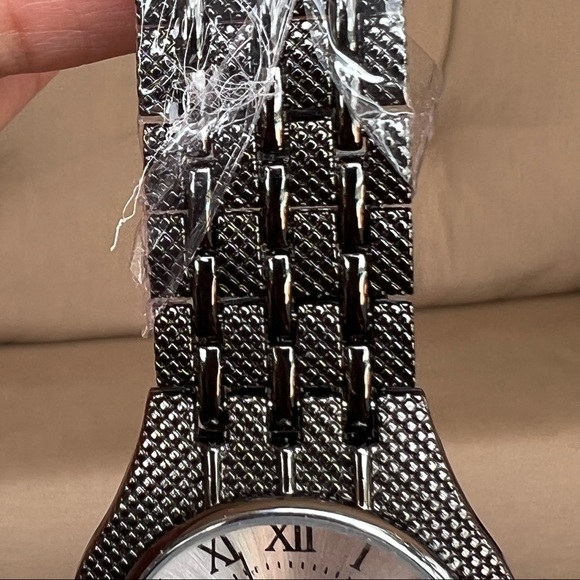 STRADA Dark Silvertone Watch with Stainless Back - Picture 4 of 10